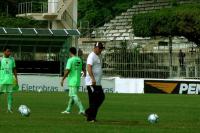 Jogadores voltaram a treinar finalizações na manhã desta 2ª