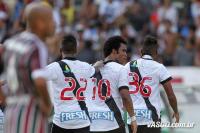 Jogadores comemoram gol do Vasco