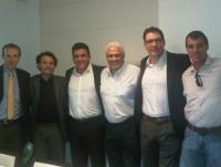 Franck Assuno, Roberto Dinamite e membros da AFX em encontro no Rio