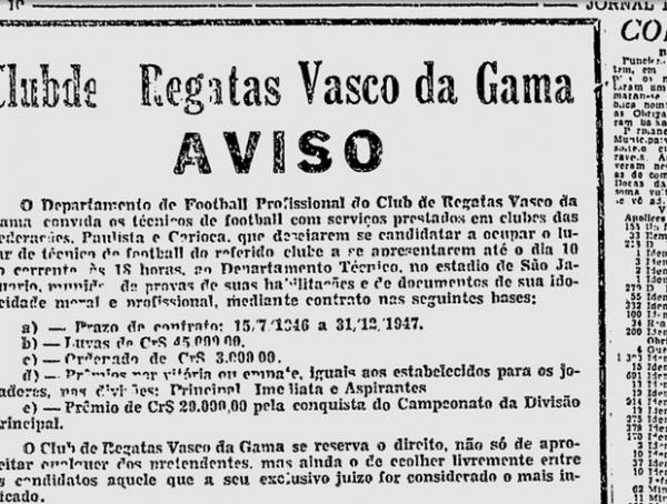 O anncio original no Jornal do Brasil de 6 de julho de 1946: estratgia poltica e marketing