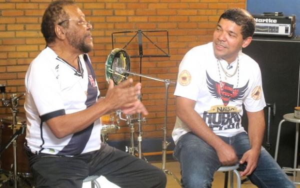 Martinho da Vila com o filho Tunico da Vila em entrevista ao Esporte Espetacular