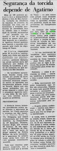 Feminina Camisa 12 Jornal do Brasil 1978