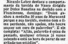 Renovasco Jornal O Globo 1980
