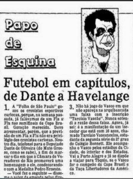 Tarcsio Vasco Jornal O Globo Coluna de Srgio Cabral 1984