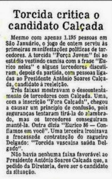 Fora Jovem Jornal O Globo 1985