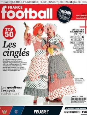 Capa da 'France Footbal' com a lista dos 50 maiores 'bad boys'
