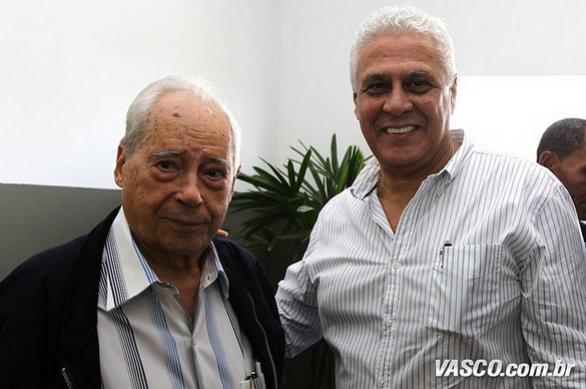 Presidente de honra Antnio Soares Calada e o atual presidente Roberto Dinamite