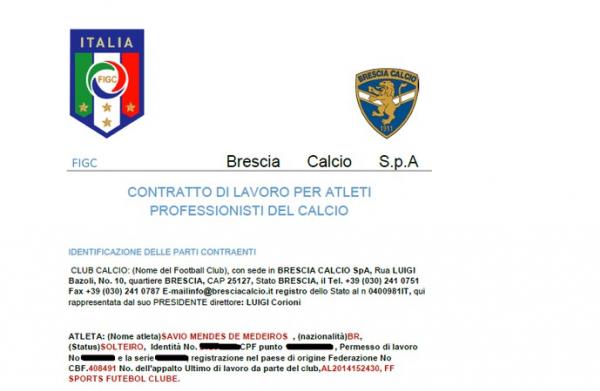 Proposta falsa do Calcio Brescia foi enviada aos jogadores