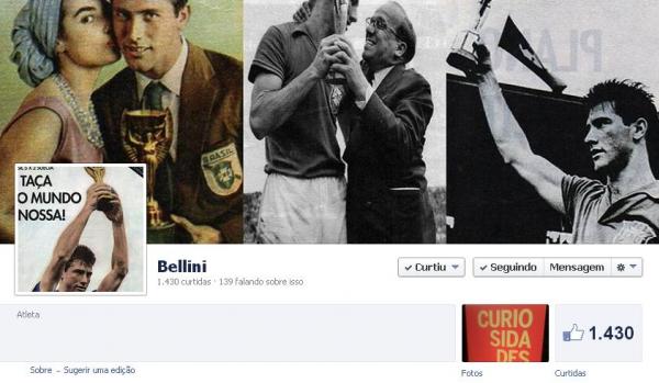 Facebook oficial de Bellini, mantido por sua esposa Giselda