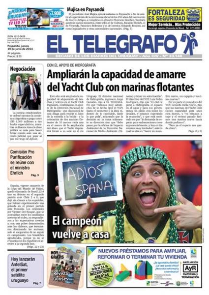 No jornal uruguaio El Telegrafo