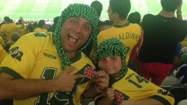 Homem Piruca e Menino Piruquinha foram na abertura da Copa do Mundo, na Arena Itaquera