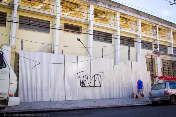 Muro de So Janurio na manh de 6 de agosto de 2014. Um Marco na gesto MUV/Dinamite.