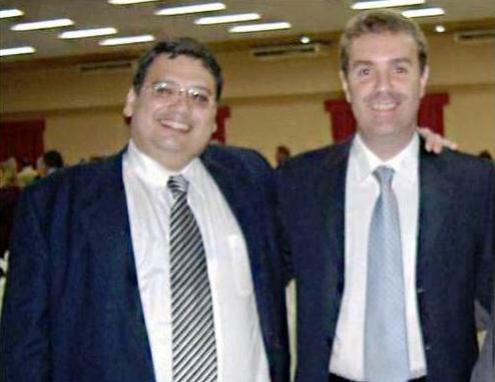 Leonardo Gonalves e Joo Marcos Amorim: atual presidente e presidente eleito da Cruzada Vascana