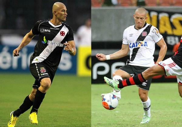 Na foto da esquerda, Nei, em 2013, com 80 kg. Contra o Flamengo, jogador perdia peso, mas ainda estava bem mais forte. Lateral chegou a ganhar seis quilos de massa muscular