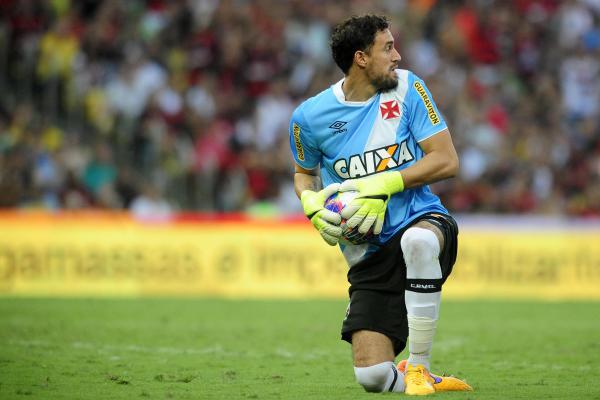 Martn Silva durante o jogo contra o Flamengo