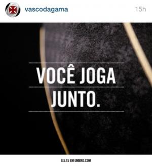 Perfil oficial do Vasco divulgou detalhe da nova camisa 3 do clube
