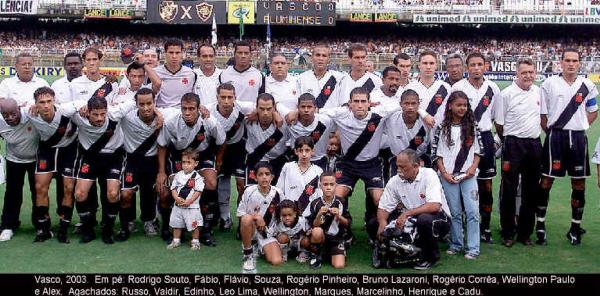 Time do Vasco campeo estadual em 2003