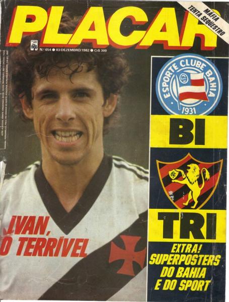 Ivan foi capa da revista Placar quando jogava pelo Vasco
