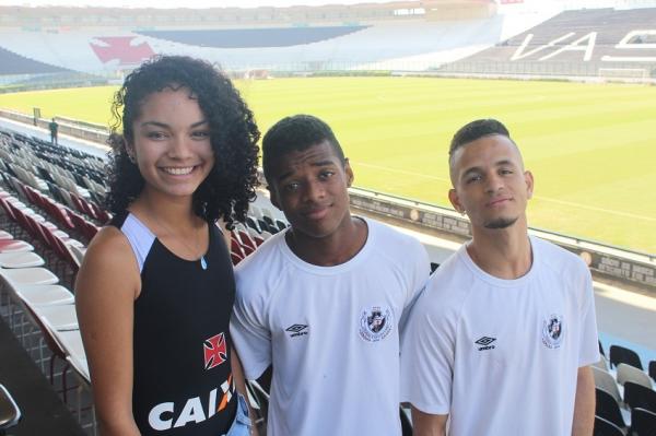 Grazielle, Davi e Caio representam o Vasco no Brasileiro de Menores