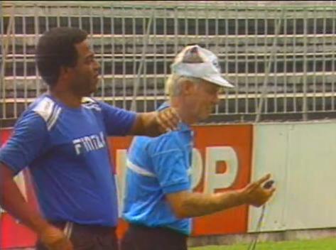 Zagallo (com Alcir Portella) em sua segunda passagem pelo Vasco, em 1990-1991
