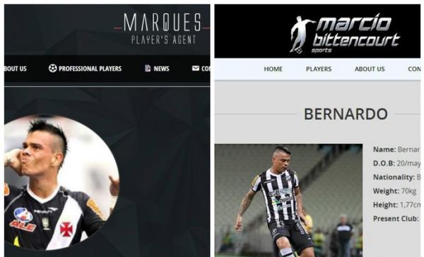 Bernardo aparece como cliente tanto no site da Marques Players quanto no site de Bittencourt