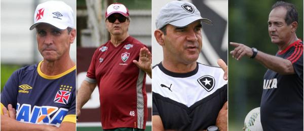 Jorginho, Levir Culpi, Ricardo Gomes e Muricy Ramalho analisam seus times na reta final do Carioca