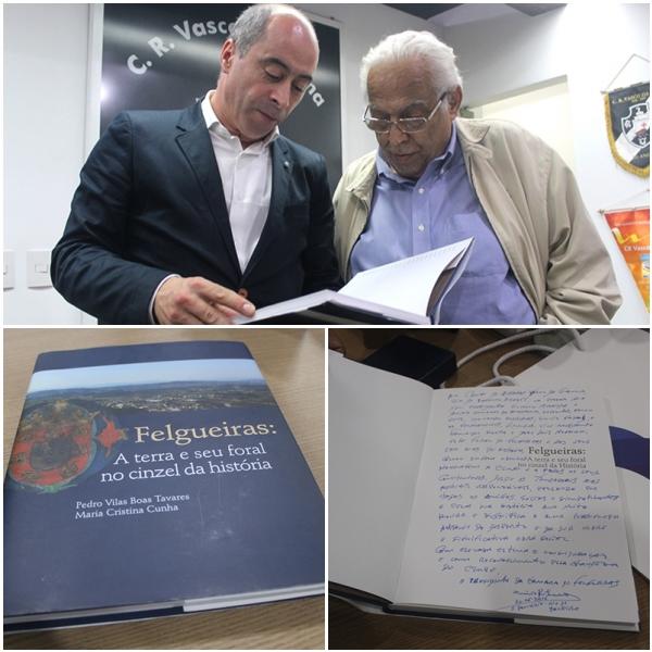 Com dedicatria, clube recebeu um livro sobre a histria da cidade portuguesa