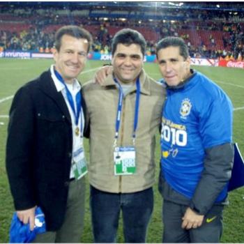 Dunga, Marcelo Cabo e Jorginho em 2010: trabalharam juntos na Seleo