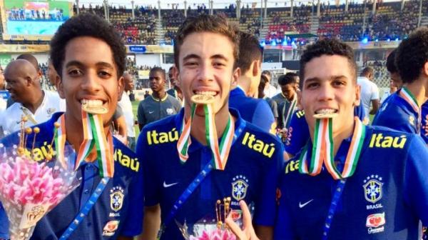 Miranda, Caio Lopes e Paulinho foram campees no Sub-17
