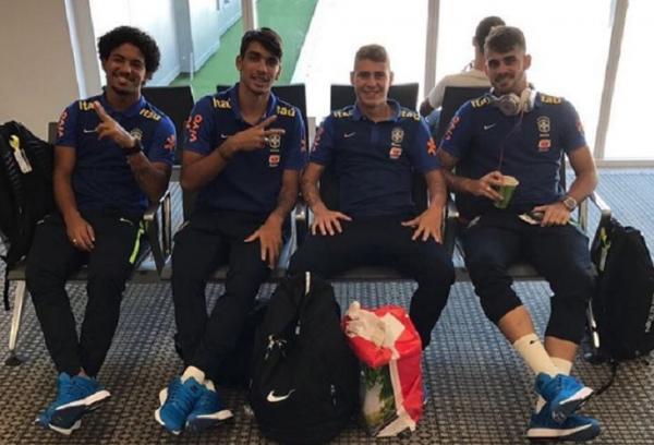 Douglas e o trio do Flamengo: Paquet, Matheus Svio e Felipe Vizeu