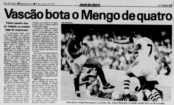 Jornal dos Sports (30/03/1992)
