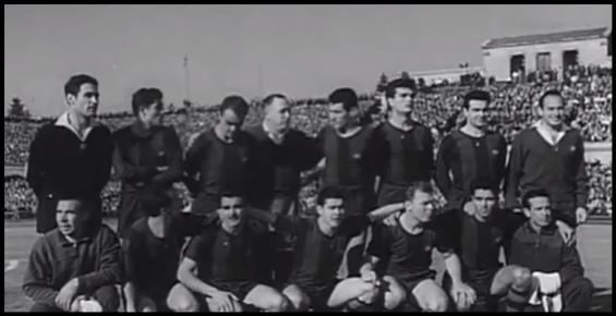 Equipe do FC Barcelona campeã da Copa do Rei de 1957.