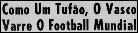 Manchete do Jornal dos Sports, 25/06/1957