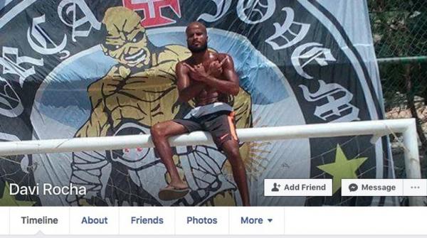 Foto do perfil do torcedor Davi Rocha Lopes em uma rede social: ele morreu após os confrontos no clássico Vasco x Flamengo