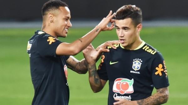Neymar e Philippe Coutinho não amigos desde os tempos de seleções de base