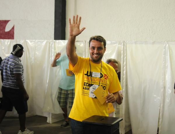Julio Brant na última eleição do Vasco, em 2014