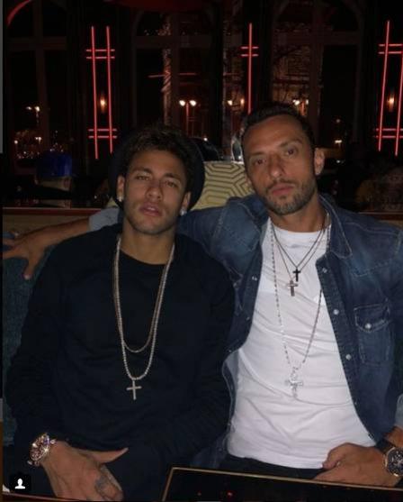 Neymar com o amigo Nenê, do Vasco