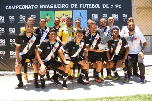 Tri em 2014-2015-2016, o Vasco ficou em 2º lugar no Campeonato Brasileiro de Futebol 7 PC em 2017