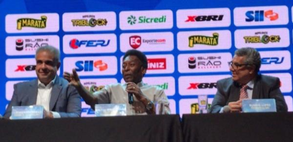 Pelé falou várias vezes sobre o Vasco, que não tinha um representante no evento da Ferj
