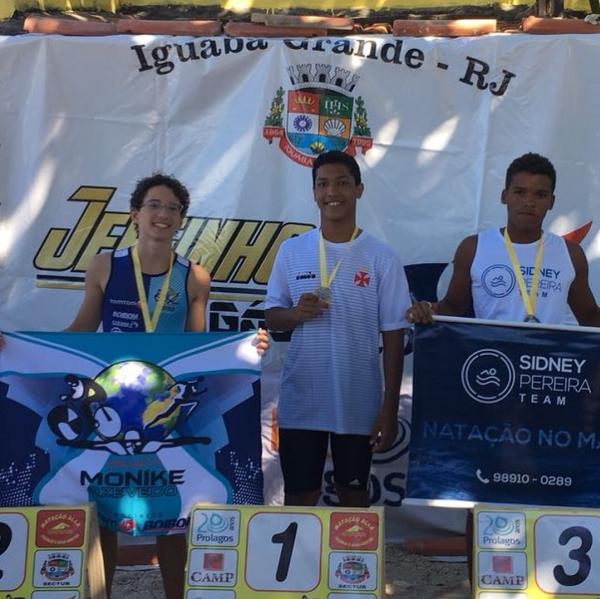 Lucas Lima campeão na prova prova de 1 km na categoria 15/16 anos