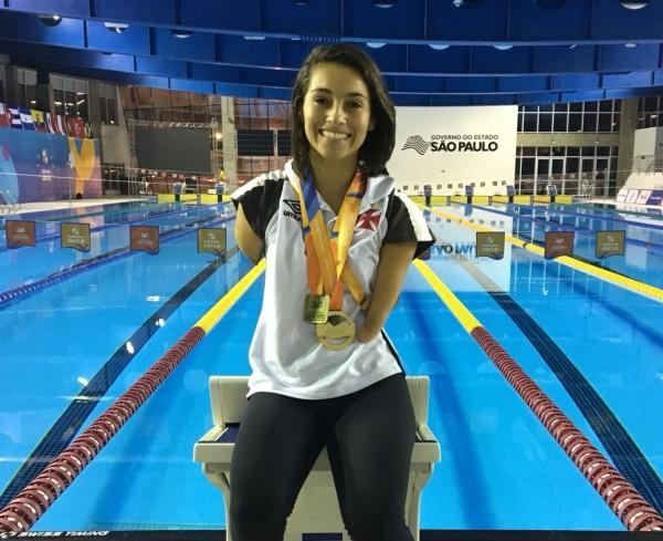 Maria Dayanne Silva, ouro no 100m costas e 50m borboleta