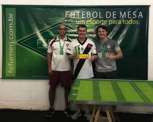 2º Marcos Antunes (FFC), 1º Vitor Heremann (CRVG) e 3 Marcus Vinicius (FAC)
