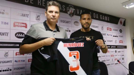 Henríquez foi apresentado como reforço do Vasco