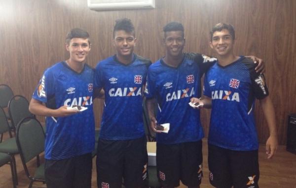 Mateus Vital, Evander, Alan e Andrey quando disputaram a Copa São Paulo de Juniores