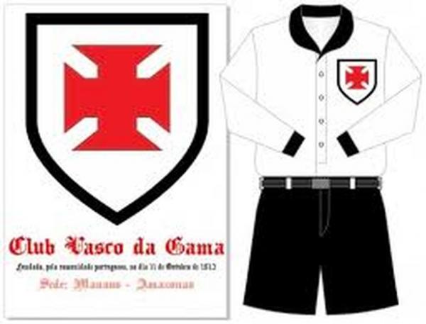 Uniforme e escudo do Club Vasco da Gama é semelhante ao do xará famoso