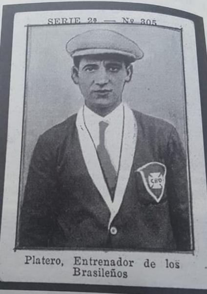 Ramon Platero, em card argentino no Campeonato Sul-Americano de 1925, em que comandou a seleção brasileira