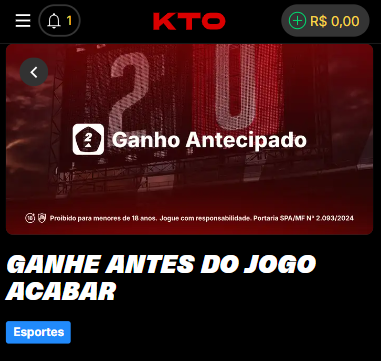 ganho antecipado kto