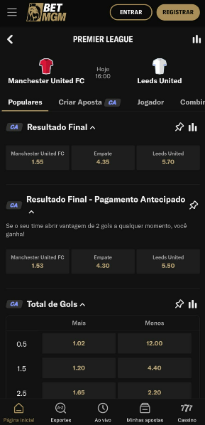betmgm pagamento antecipado 2 gols