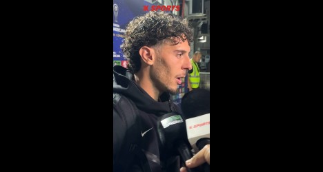 Nuno Moreira fala sobre gol contra o Olimpia na entrevista da zona mista