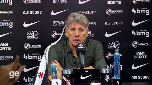 Vasco Anuncia Saída de Renato Gaúcho do Comando Técnico